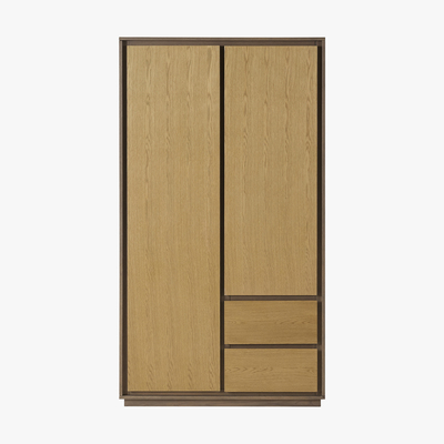 Made.com Arbery Double Wardrobe, Oak Veneer