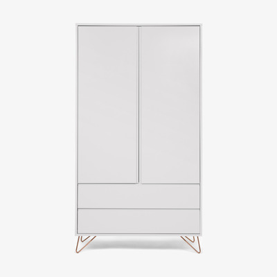 Made.com Elona Wardrobe, Grey and Copper