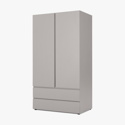 Made.com Senisa 2 Door Wardrobe, Matt Grey