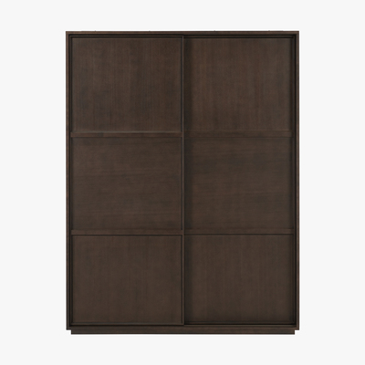 Made.com Langdon 150cm Sliding Wardrobe, Walnut