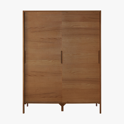 Made.com Ledger Sliding Wardrobe, Dark Stain Ash
