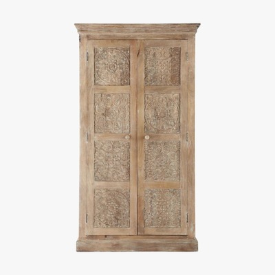 Maisons du Monde Solid Mango Wood Wardrobe Himalaya