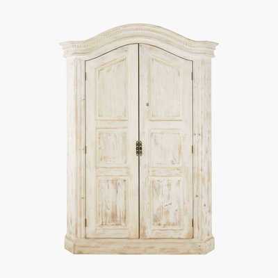 Maisons du Monde 2-door white recycled pine wardrobe Sade