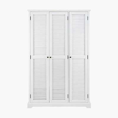 Maisons du Monde Matte white 3-door wardrobe Barbade