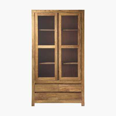 Maisons du Monde Solid Sheesham Wood Display Cabinet Stockholm