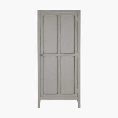 Maisons du Monde Mango wood wardrobe in grey W 75cm Pensionnat