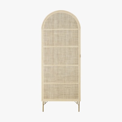 Maisons du Monde 1-Door Woven Rattan Wardrobe Solstice