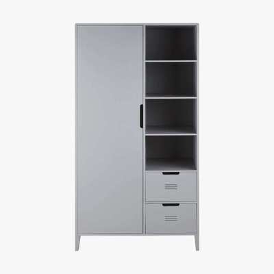 Maisons du Monde Grey 1-Door 2-Drawer Wardrobe Galaxy