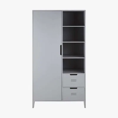 Maisons du Monde Grey 1-Door 2-Drawer Wardrobe Galaxy