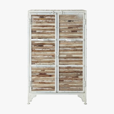 Maisons du Monde Metal cabinet in white W 75cm Mistral