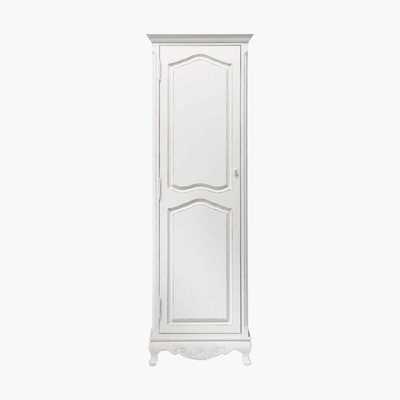 Maisons du Monde Paulownia wood Bonnetiere wardrobe in white Joséphine