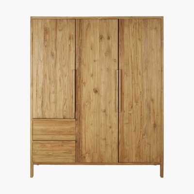 Maisons du Monde 3-door 2-drawer solid recycled teak wardrobe Surabaya