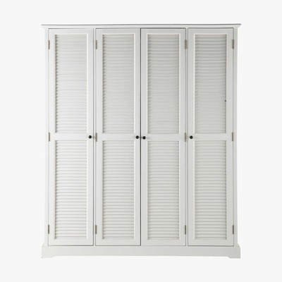 Maisons du Monde White Closet 4-doors Barbade