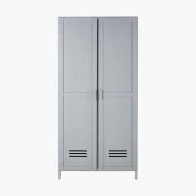 Maisons du Monde Grey Pine 2-Door Wardrobe Petit Bolide