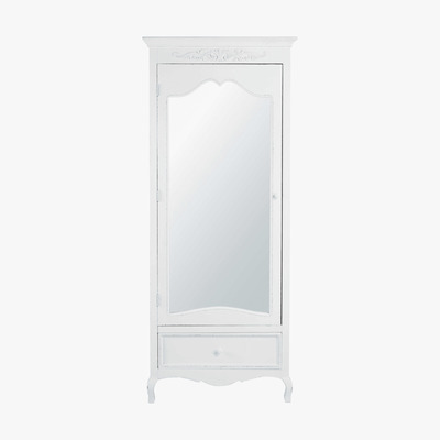 Maisons du Monde White 1-door 1-drawer bonnetière wardrobe Elisa