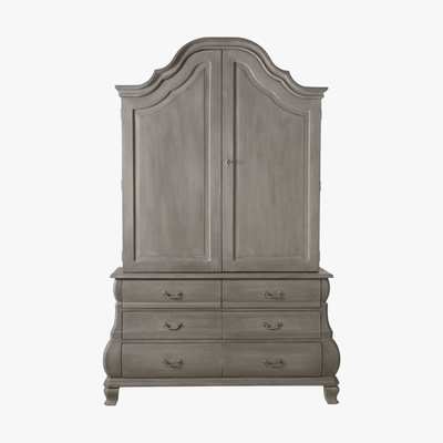 Maisons du Monde Anthracite Grey 2-Door 6-Drawer Wardrobe Sévigné