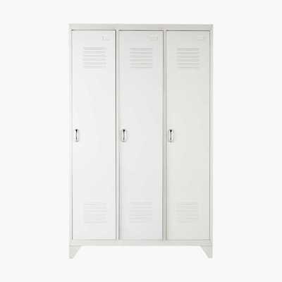 Maisons du Monde Metal industrial closet in white W 115cm Loft
