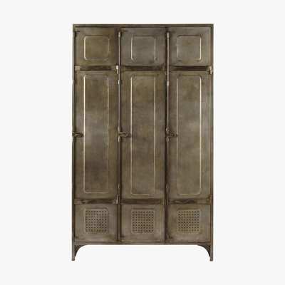 Maisons du Monde Metal 3-Door Wardrobe