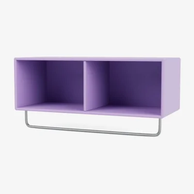 Made in Design Coat Shelf wood purple / Closet - W 69.6 x H 24 x D 30 cm - MONTANA
