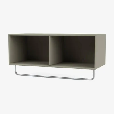 Made in Design Coat Shelf wood grey / Closet - W 69.6 x H 24 x D 30 cm - MONTANA
