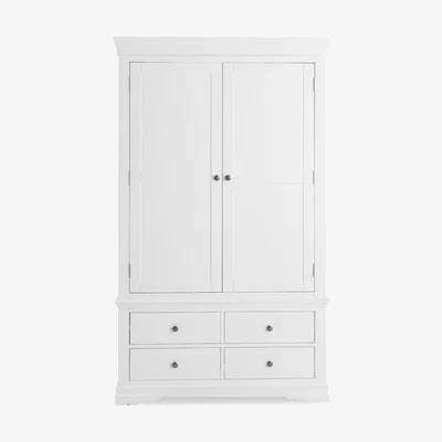 Oak&More Brooklyn White Two Door Four Drawer Wardrobe