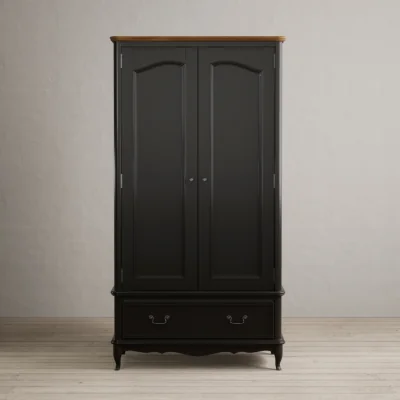 Oak&More Chateau Noir Oak and Black Painted Double Wardrobe