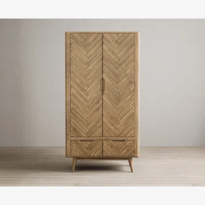 Oak&More Parven Solid Oak Double Wardrobe