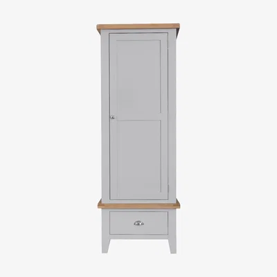 Oak&More Willow Oak and Grey Single Wardrobe