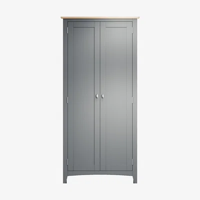 Oak&More Arlia Oak and Grey 2 Door Full Hanging Wardrobe