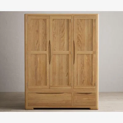 Oak&More Harper Solid Oak Triple Wardrobe