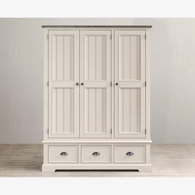 Oak&More Dartmouth Soft White Painted Triple Wardrobe