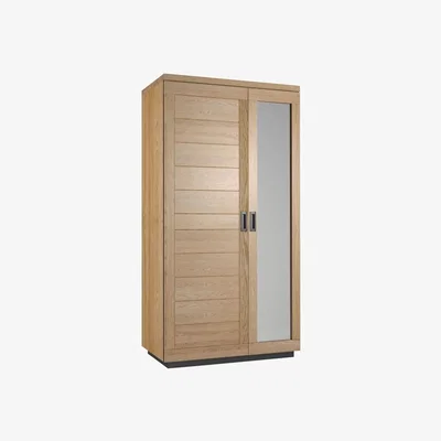 Downtown Fusion Rustic Oak Double Wardobe