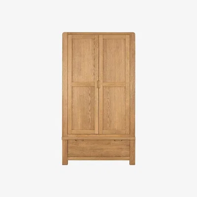 Downtown Zurich Gents Combination Oak Wardrobe In LightWood