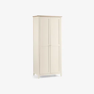 Downtown Julian Bowen Salerno 2 Door Wardrobe Ivory/Oak