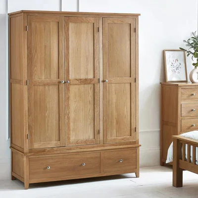 Downtown Julian Bowen Mallory 3 Door Wardrobe In LightWood