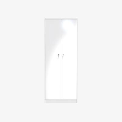 The Range Padstow Fully Assembled Tall Plain Wardrobe - White Gloss & White