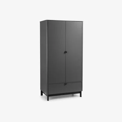 The Range Chloe 2 Door 1 Drawer Wardrobe - Storm Grey