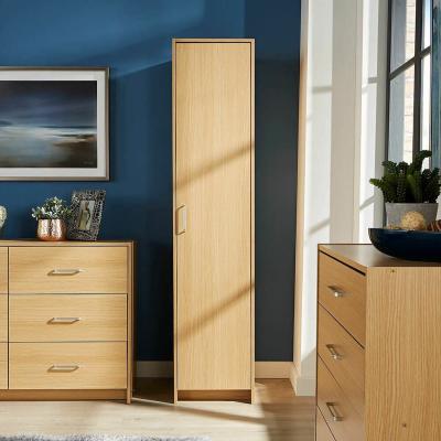 The Range Stratford 1 Door Slim Wardrobe Bedroom Storage Unit - Oak