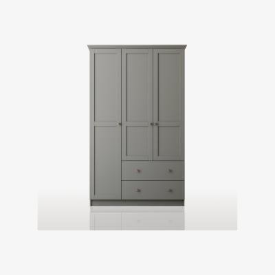 The Range COLETTE 3 Door 2 Drawer Wardrobe, Anthracite - White