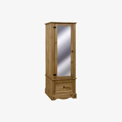 The Range Corona Armoire with Mirrored Door  - Pine