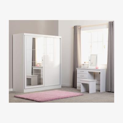 The Range Nevada 2 Door Sliding Wardrobe  - White Gloss