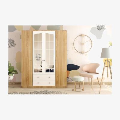 The Range Rose Zn3 4 Doors and 2 Drawers Wardrobe - Oak & White