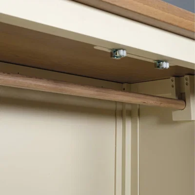 The Range Painted Oak 2 Door All Hanging Warerobe - Cream