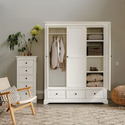The Range Gainsborough Triple Wardrobe - White