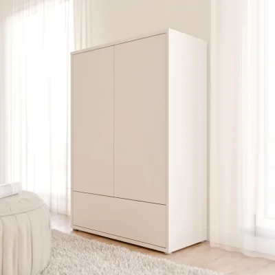 The Range Alice Springs 2 Door Wardrobe with Push-Open Doors & Drawer in Sand - Sand
