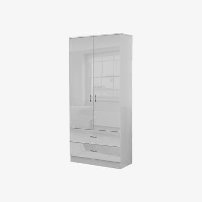 The Range Chiswick 2 Door Combination Gloss Wardrobe - Gloss White