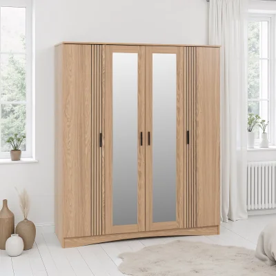 The Range Tessa Large Mirrored Wardrobe