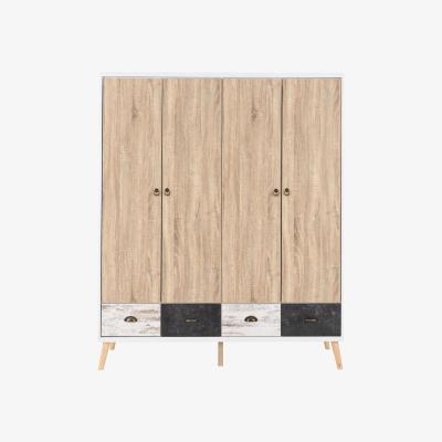 The Range Nordic 4 Door 4 Drawer Wardrobe - White