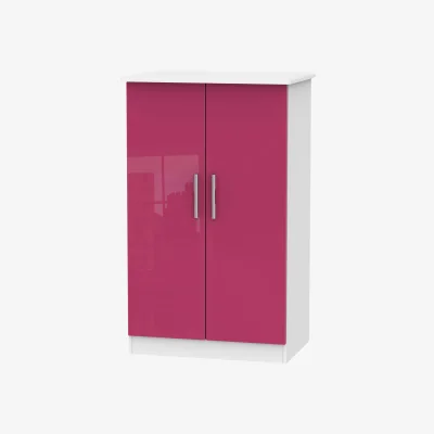The Range Kensington Midi Wardrobe - Pink and White