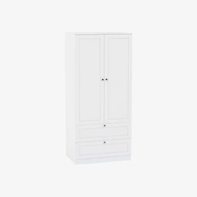 The Range Vida Designs Altino Bedroom Set (2 Drawer Bedside (x 2), 5 Drawer Chest, 2 Door 2 Drawer Wardrobe) - White